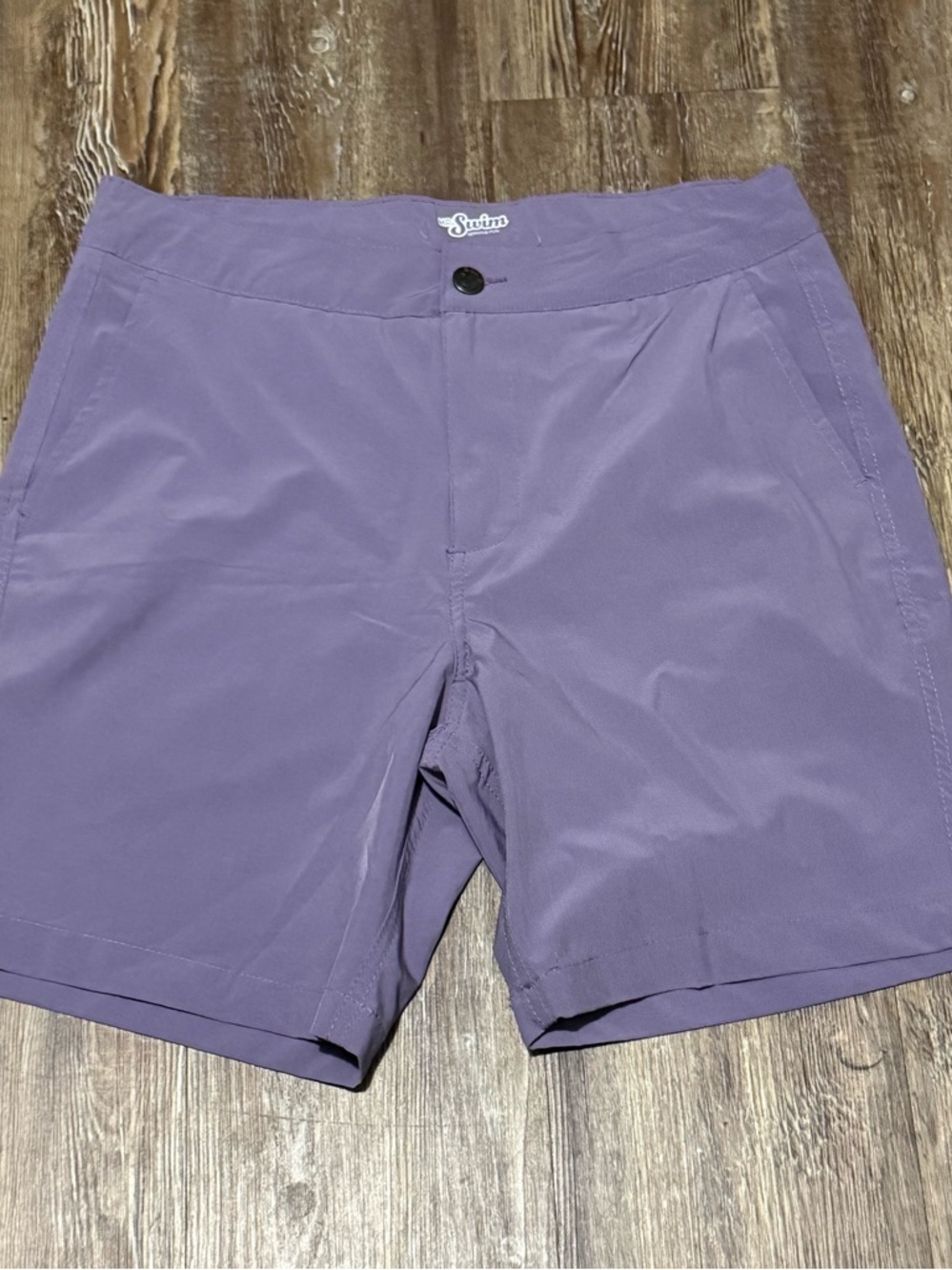 Mr.Swim Serious Fun Hybrid Swim Shorts Men's 32 Purple Casual Festive Spring